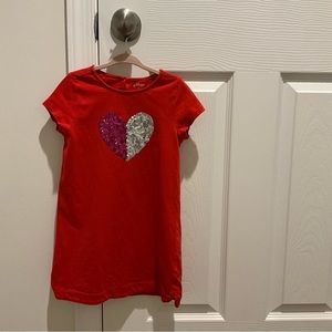 Girls Shimmer Heart Dress